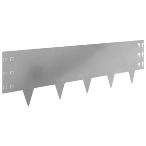 vidaXL Raseneinfassung 30 pcs 100 x 30 cm Stahl Silber