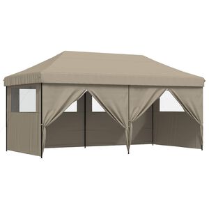 vidaXL Party-Zelt Taupe 292 x 580 x 315 cm Oxford-Stoff