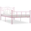 vidaXL Bettgestell Rosa Metall 90&times;200 cm