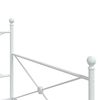 vidaXL Tagesbett Ausziehbar ohne Matratze Wei&szlig; 107x203 cm Stahl
