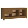 vidaXL Schuhschrank Honigbraun 110x38x45,5 cm Massivholz Kiefer