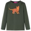 Kinder-Langarmshirt Khaki 140