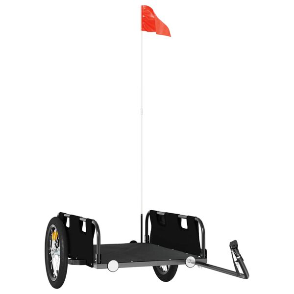 vidaXL Fahrradanh&auml;nger Schwarz Oxford-Gewebe und Eisen