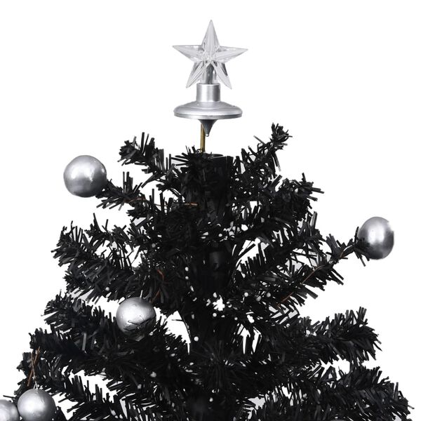 vidaXL Schneiender Weihnachtsbaum mit Schirmfuß Schwarz 75 cm PVC