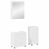vidaXL Badezimmerm&ouml;bel-Set TULUM 3 stk. Hochglanz Wei&szlig; 60 x 34 x 63 cm