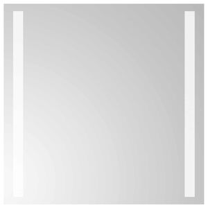 vidaXL LED-Badezimmerspiegel Transparent 40 x 40 cm Geh&auml;rtetes Glas