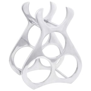 vidaXL Weinregal Aluminium Silber