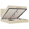 vidaXL Ottoman-Bett mit Matratze & LEDs Creme 180x200 cm Stoff