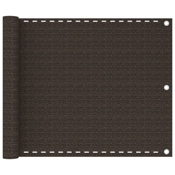 vidaXL Balkon-Sichtschutz Braun 75x400 cm HDPE