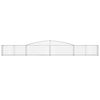 vidaXL Gabionen mit Hochbogen 25 Stk. 400x30x40/60 cm Verzinktes Eisen
