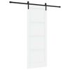 vidaXL Schiebet&uuml;r 78 x 211 cm Holzwerkstoff Wei&szlig; und Schwarz
