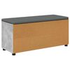vidaXL Flurbank mit Kissen mit Regal Betongrau 100 x 38 x 46 cm
