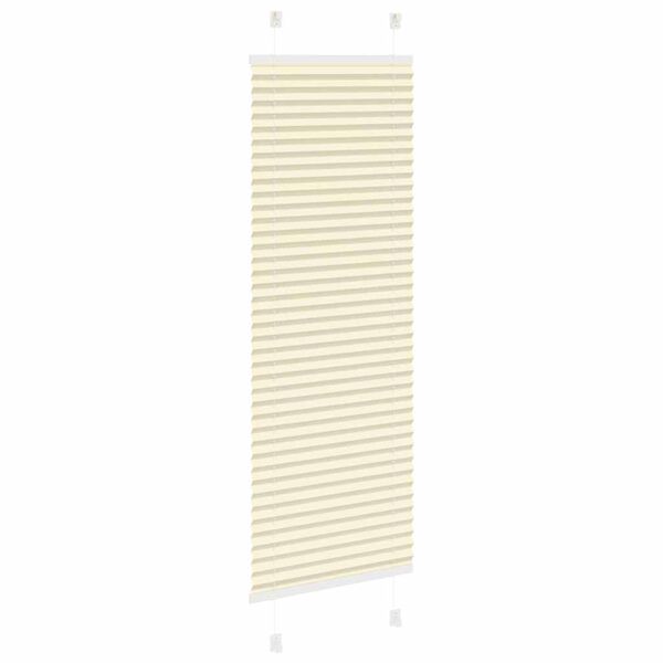vidaXL Plissee Creme 40x150 cm Stoffbreite 39,4 cm Polyester