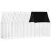 vidaXL Hasenk&auml;fig Silber 400 x 100 x 210 cm Verzinkter Stahl