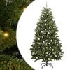 vidaXL K&uuml;nstlicher Weihnachtsbaum 210 cm 300 LEDs Warmes Wei&szlig; Gr&uuml;n