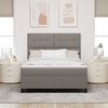 vidaXL Boxspringbett mit Matratze Taupe 140 x 200 cm Stoff