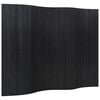 vidaXL Paravent Schwarz Breite 250 cm H&ouml;he 165 cm Bambus