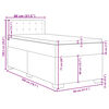 vidaXL Boxspringbett mit Matratze Grau 80x200 cm Kunstleder