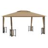vidaXL Pavillon mit Seitenw&auml;nden & Doppeldach 3x4 m Taupe