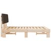 vidaXL Bettgestell mit gepolstertem Kopfteil Taupe 150 x 200 cm