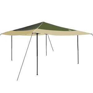 vidaXL Pavillon-Zelt 395 x 395 x 251 cm Gr&uuml;n Stoff