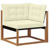 vidaXL Outdoor-Sofagarnitur mit Kissen 9 pcs Natur und Creme