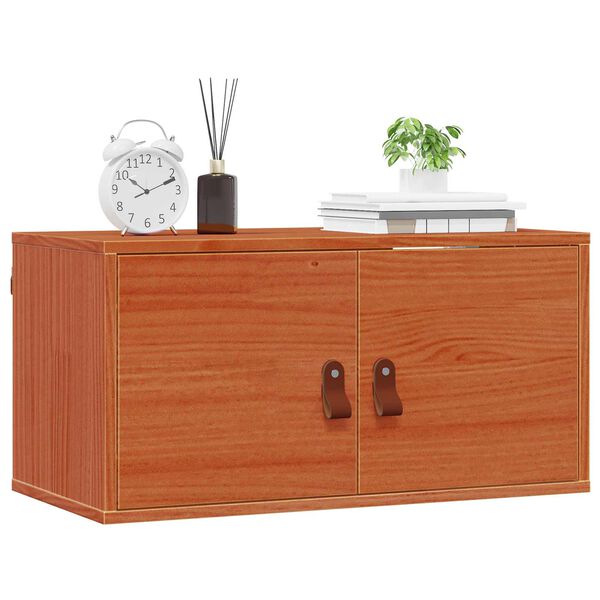 vidaXL Wandschrank Wachsbraun 60 x 30 x 30 cm Massives Kiefernholz