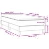 vidaXL Boxspringbett mit Matratze Dunkelgr&uuml;n 90x220 cm Samt