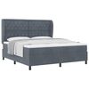vidaXL Boxspringbett mit Matratze Dunkelgrau 200 x 180 cm Polyester