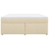 vidaXL Boxspringbett mit Matratze Creme 180x200 cm Stoff