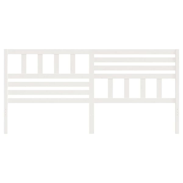 vidaXL Kopfteil Wei&szlig; 186x4x100 cm Massivholz Kiefer