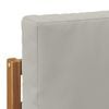 vidaXL Outdoor-Sofa Massives Akazienholz und Polyester
