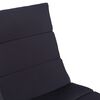 vidaXL Sonnenliege mit Auflage Poly Rattan Schwarz