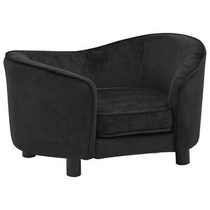 vidaXL Hundesofa Schwarz 69x49x40 cm Pl&uuml;sch