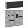 vidaXL Werkzeugschrank und Pegboard Set mit Regal 3 pcs Schwarz