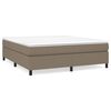vidaXL Boxspringbett mit Matratze Taupe 180x200 cm Stoff