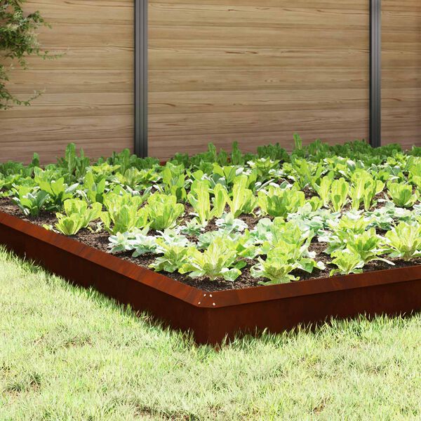 vidaXL Schneckenzauns 20 pcs Rostig Wetterfeststahl