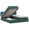 vidaXL Ottoman-Bett mit Matratze und LED Dunkelgr&uuml;n 200 x 200 cm Samt