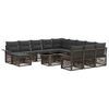 vidaXL Gartensofa-set 13 stk. Grau und Dunkelgrau Poly-Rattan