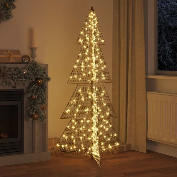 vidaXL Weihnachtsbaum mit 240 LEDs Warmes Weiß 180 cm Haustier