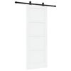 vidaXL Schiebet&uuml;r ORKDAL 78 x 202 cm Holzwerkstoff Wei&szlig; und Schwarz