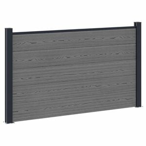 vidaXL zaunset 180 x 105 cm WPC und Aluminium Grau