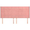 vidaXL Kopfteil mit Ohren Rosa 163x16x118/128 cm Samt
