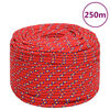 vidaXL Bootsseil Rot 8 mm 250 m Polypropylen