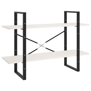 vidaXL B&uuml;cherregal 2 B&ouml;den Wei&szlig; 100x30x70 cm Massivholz Kiefer