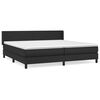 vidaXL Boxspringbett mit Matratze Schwarz 200x200 cm Kunstleder