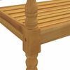vidaXL Batavia-Bank mit Grauem Kissen 150 cm Massivholz Teak