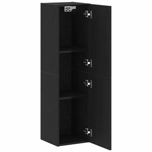 vidaXL Wand-TV-Schrank Schwarz Eichen-Optik 30,5 x 30 x 110 cm