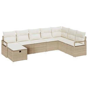 vidaXL Sofa Set mit Kissen 5 pcs Poly-Rattan