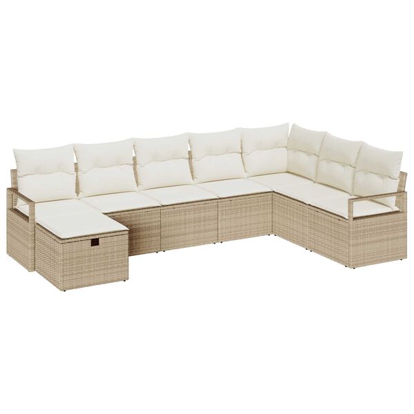 vidaXL Sofa Set mit Kissen 5 pcs Poly-Rattan